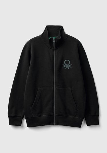  Erkek Çocuk Siyah Logolu Sweatshirt