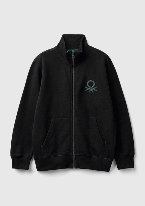  Erkek Çocuk Siyah Logolu Sweatshirt