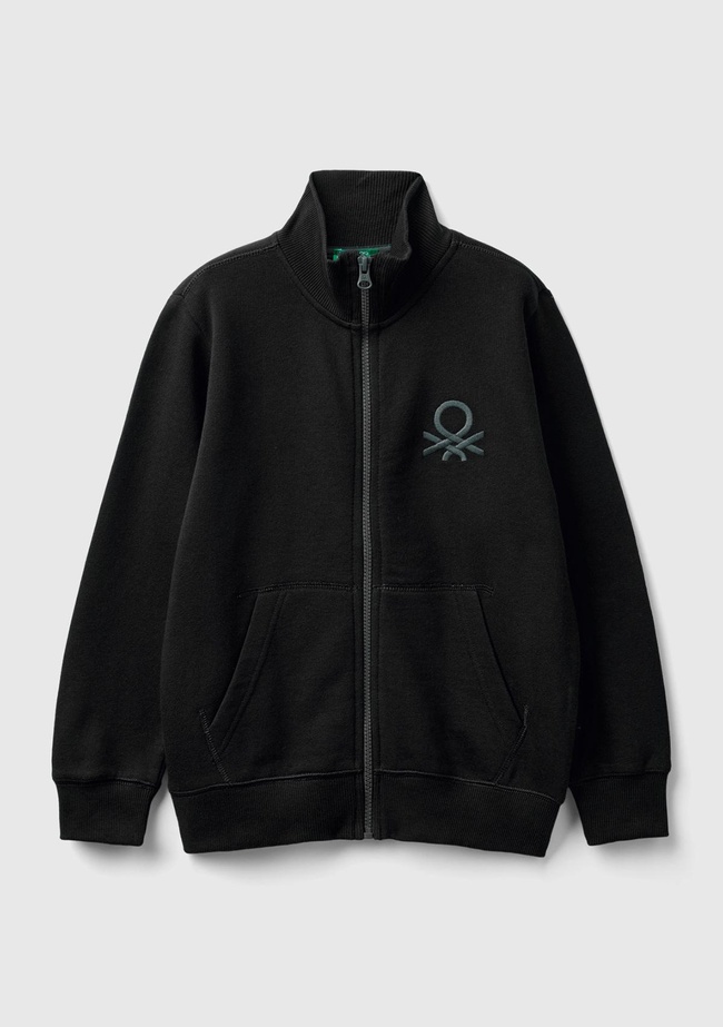  Erkek Çocuk Siyah Logolu Sweatshirt