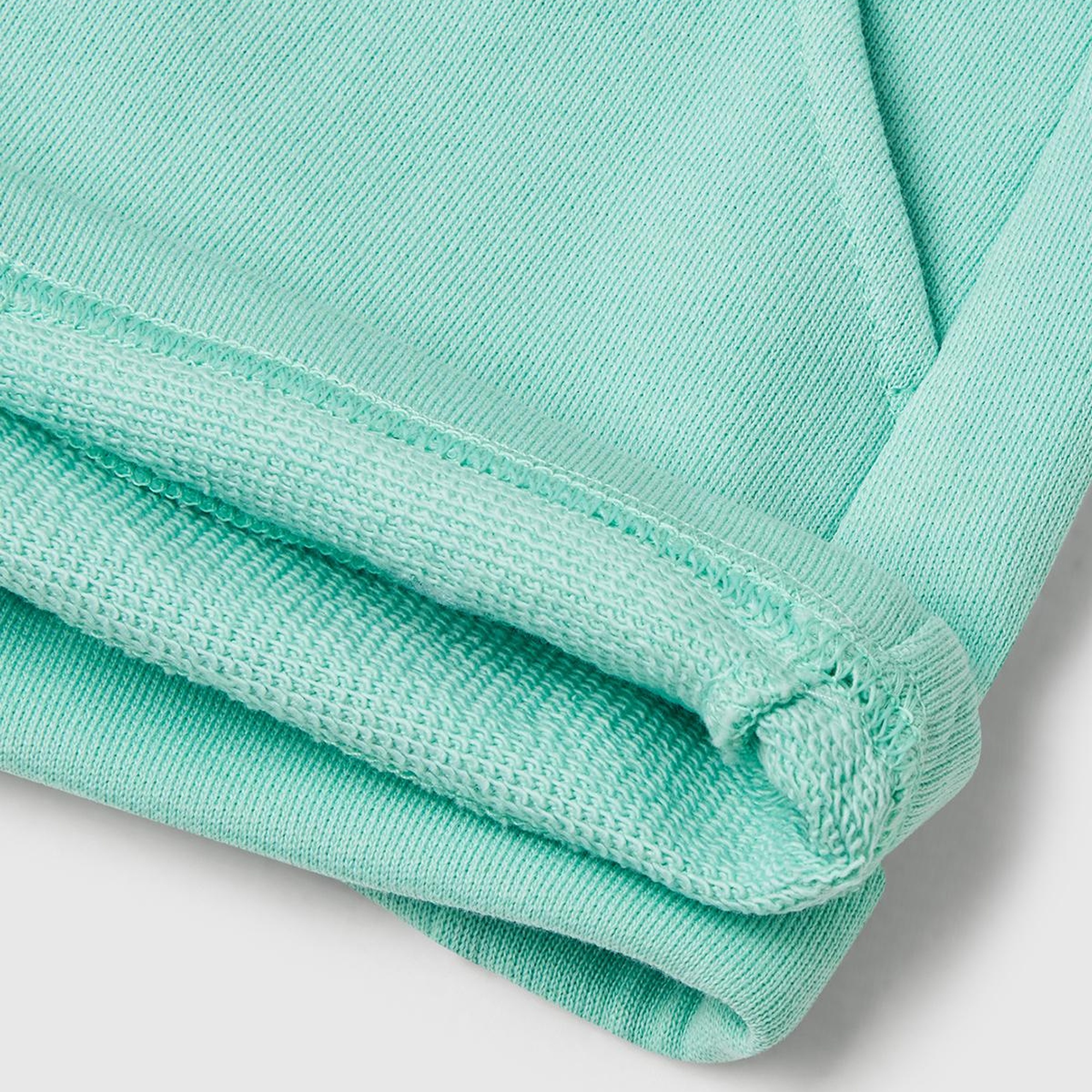 Kız Çocuk Su Yeşili Logolu Sweat Şort