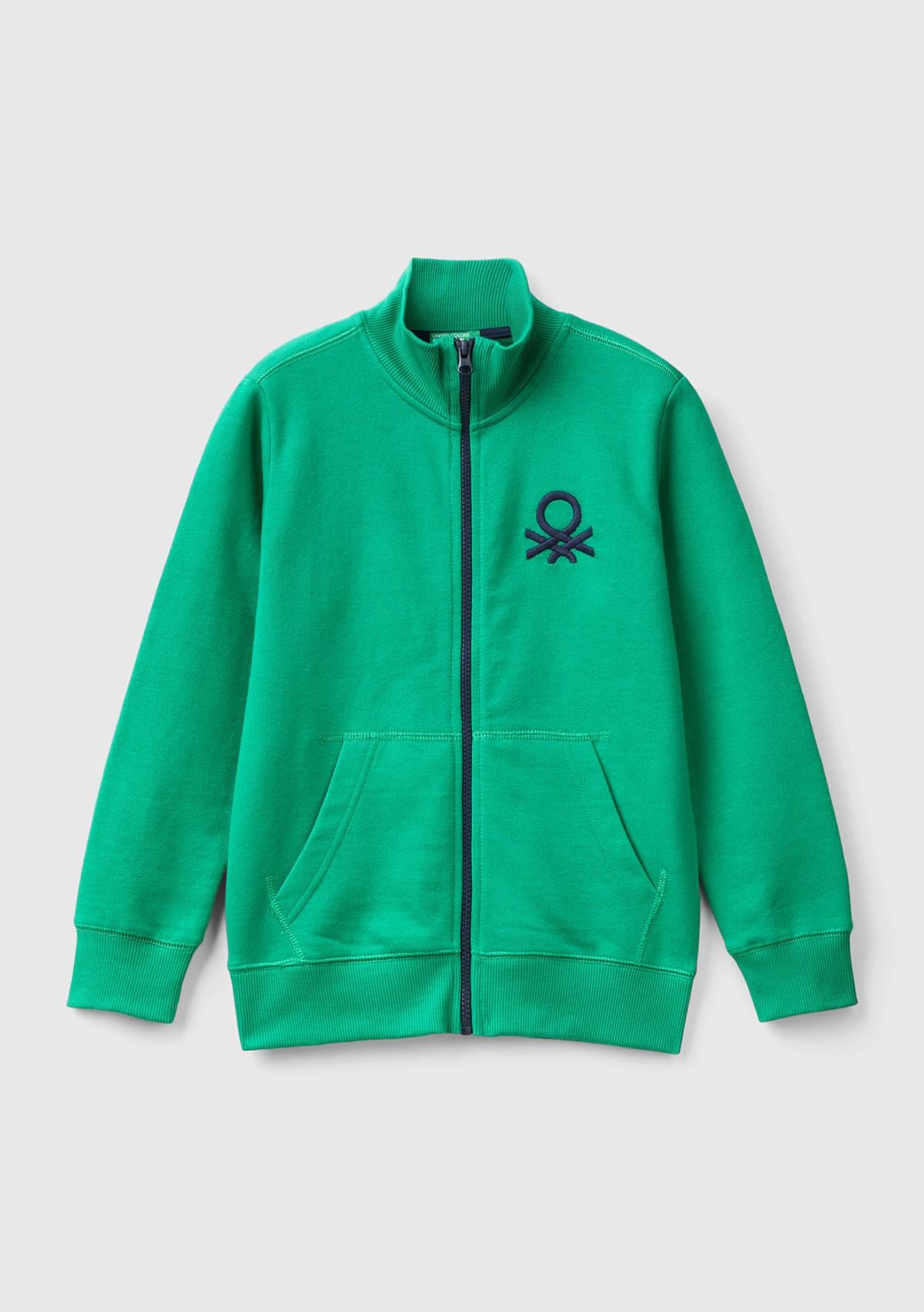  Erkek Çocuk Yeşil Logolu Sweatshirt