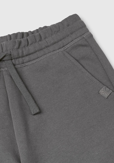  Erkek Çocuk Antrasit Logolu Sweat Şort