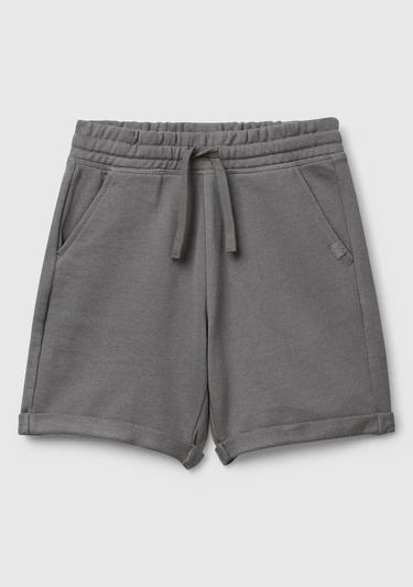  Erkek Çocuk Antrasit Logolu Sweat Şort