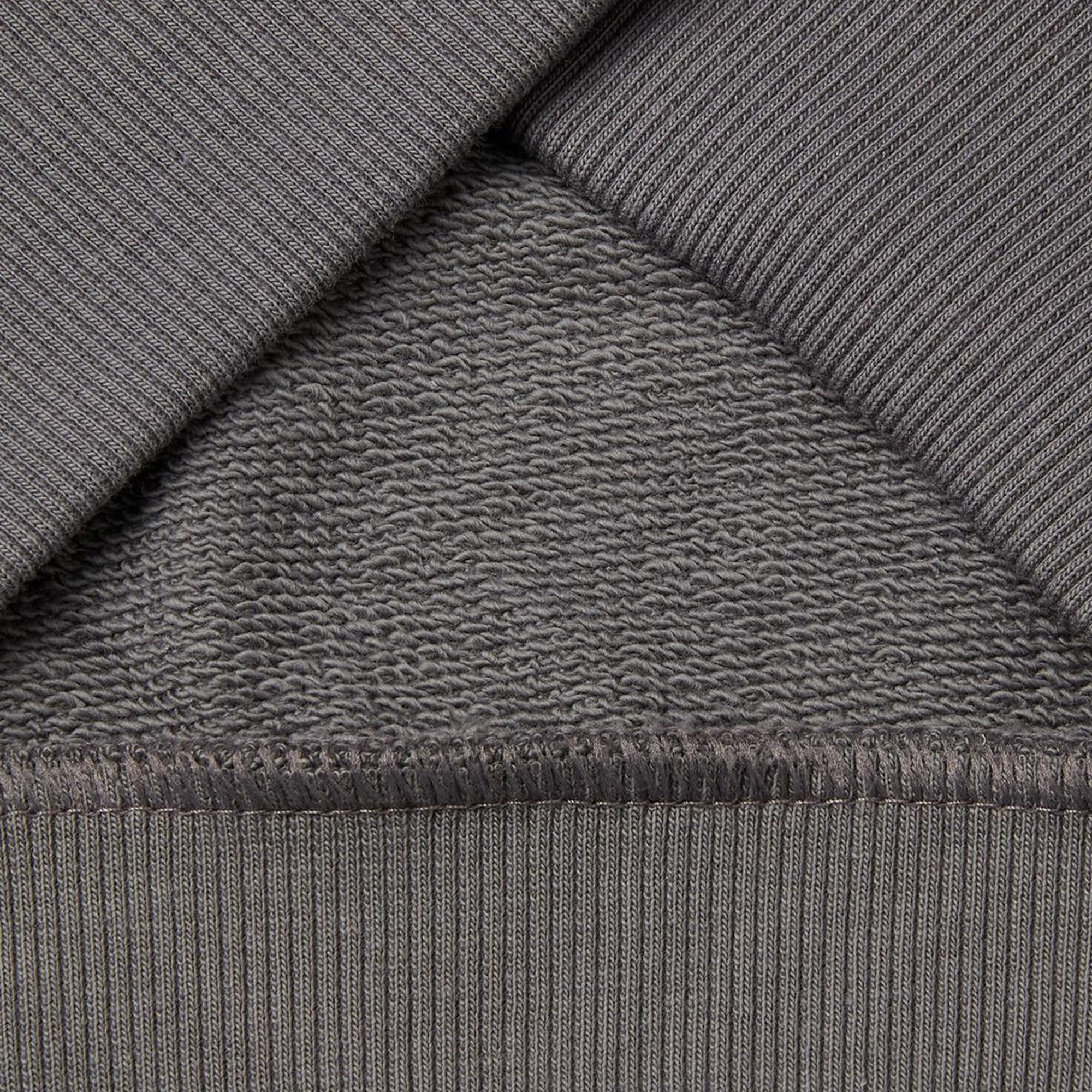 Kız Çocuk Antrasit Simli Benetton Logo Baskılı Bisiklet Yaka Sweatshirt