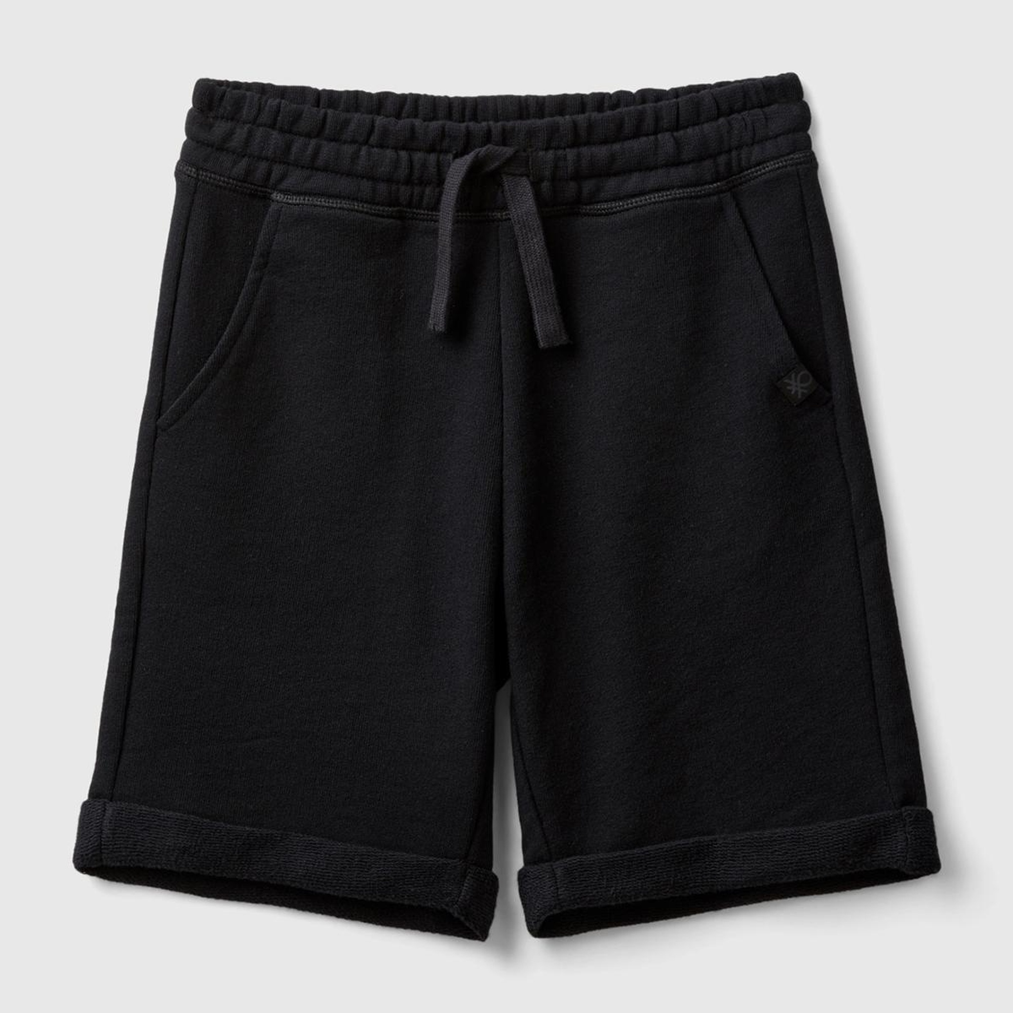Erkek Çocuk Siyah Logolu Sweat Şort