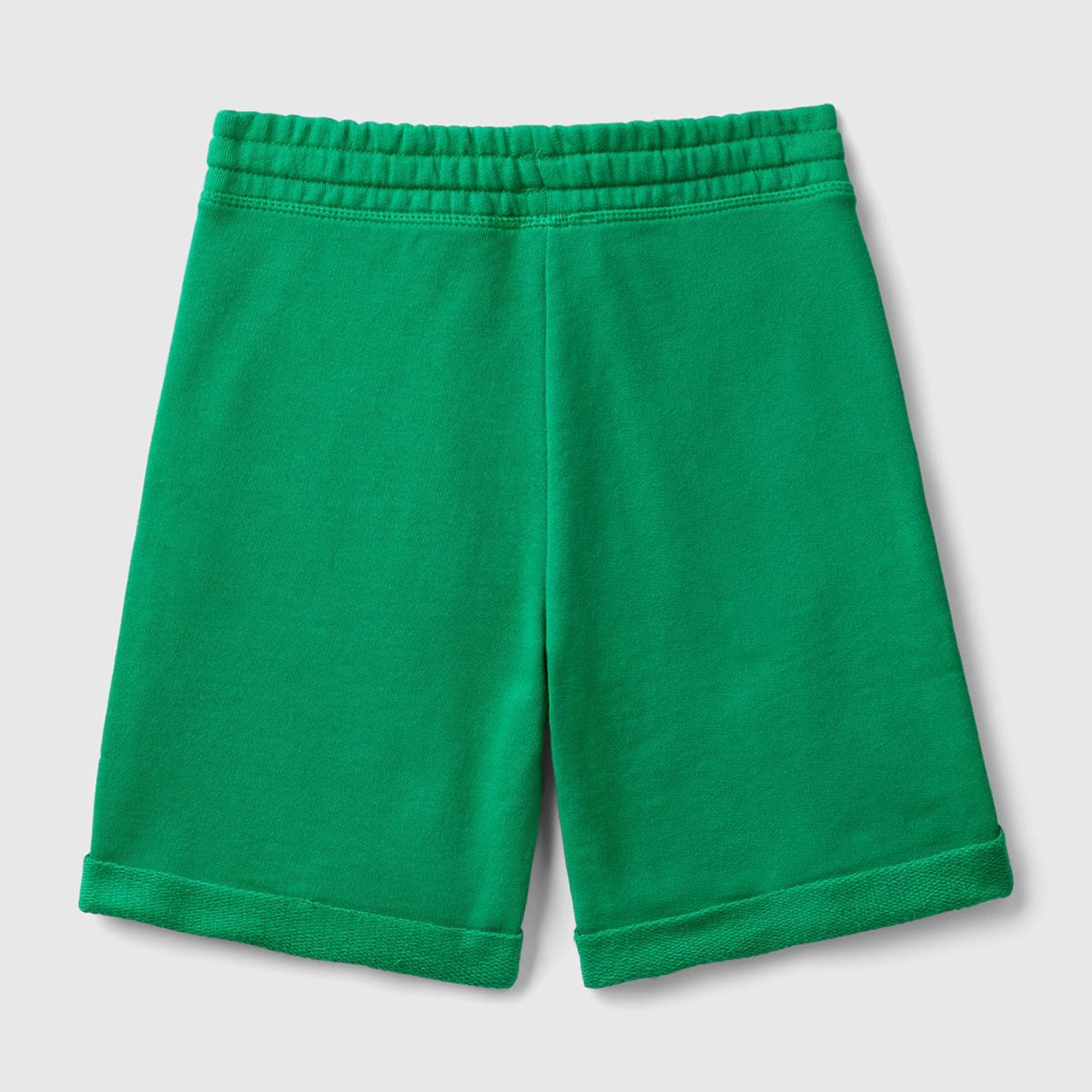 Erkek Çocuk Yeşil Logolu Sweat Şort