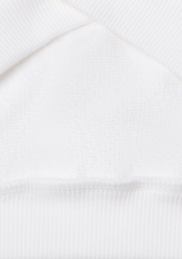  Kız Çocuk Beyaz Benetton Logo Baskılı Kapüşonlu Sweatshirt