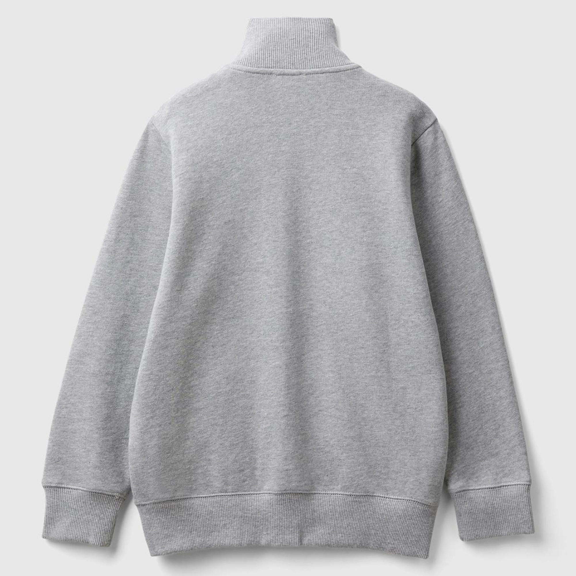 Erkek Çocuk Gri Melanj Logolu Sweatshirt