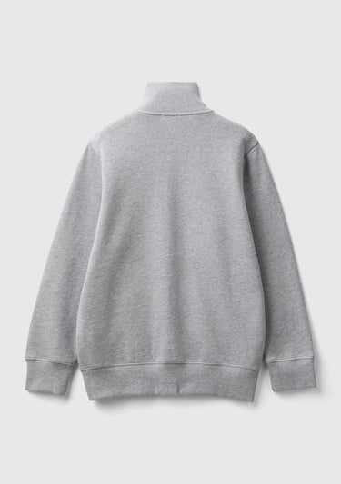  Erkek Çocuk Gri Melanj Logolu Sweatshirt