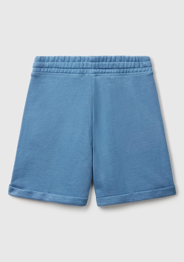  Erkek Çocuk Havacı Mavi Logolu Sweat Şort
