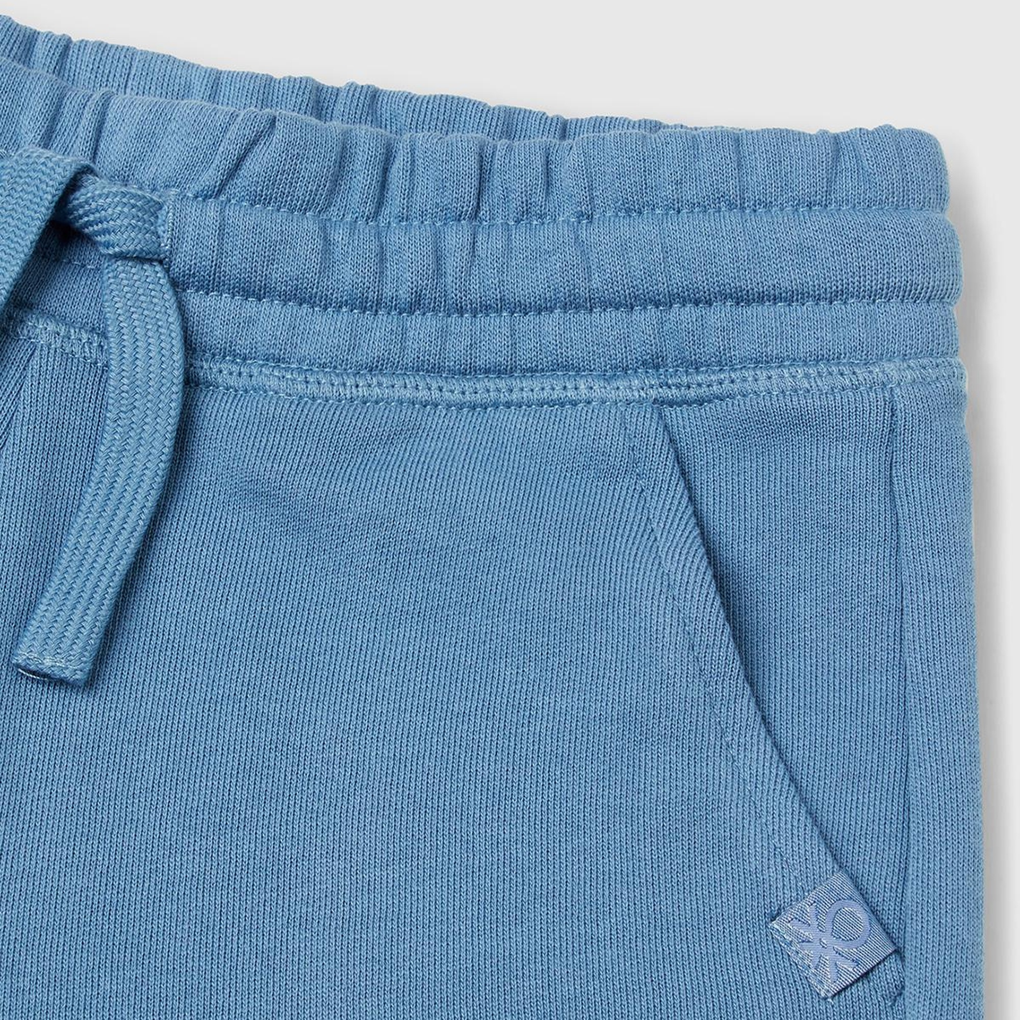 Erkek Çocuk Havacı Mavi Logolu Sweat Şort