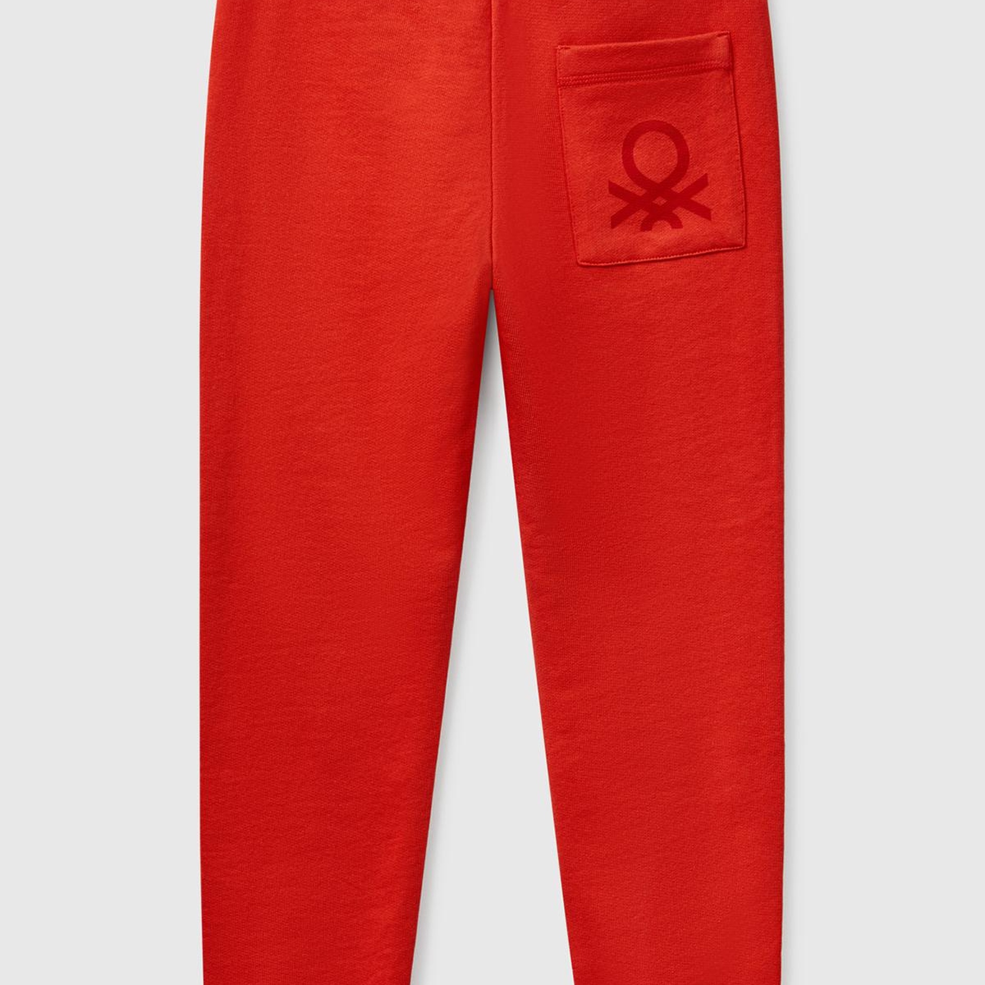 Erkek Çocuk Kırmızı Arka Cebi Logolu Eşofman Altı