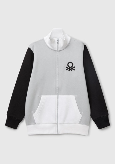  Erkek Çocuk Gri Mix Logolu Sweatshirt