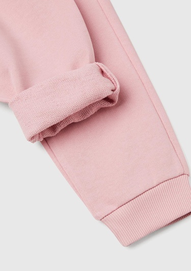  Kız Çocuk Pembe Benetton Logolu Eşofman Altı