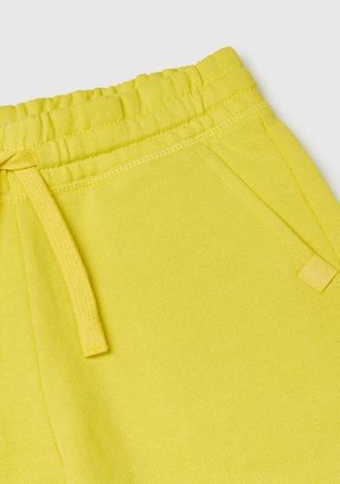  Erkek Çocuk Sarı Logolu Sweat Şort