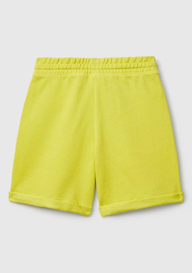  Erkek Çocuk Sarı Logolu Sweat Şort