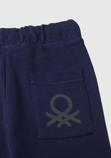  Erkek Çocuk Lacivert Arka Cebi Logolu Eşofman Altı