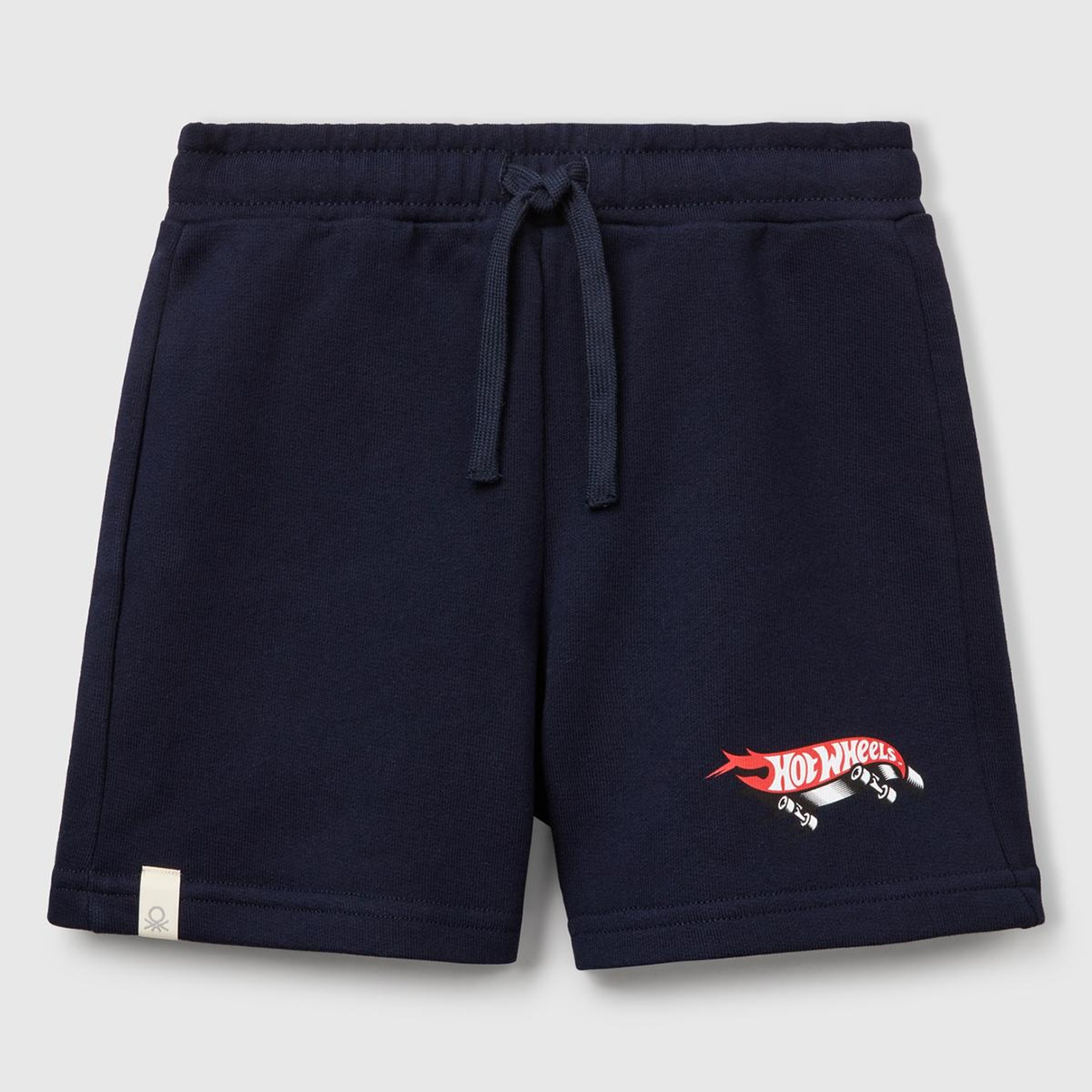 Erkek Çocuk Lacivert Hot Wheels Baskılı Etiket Logolu Şort