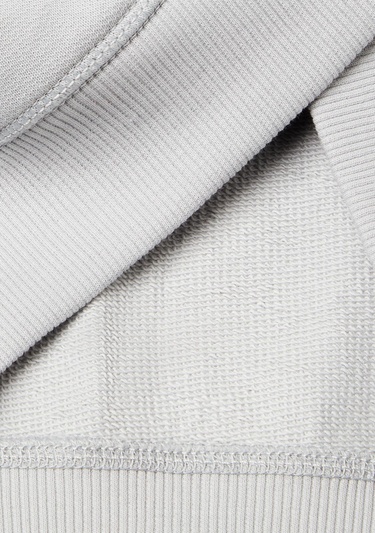  Erkek Çocuk Gri Melanj Kolları Baskı Şerit Detaylı Fermuarlı Kapüşonlu Sweatshirt