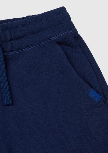  Erkek Çocuk Lacivert Logolu Sweat Şort