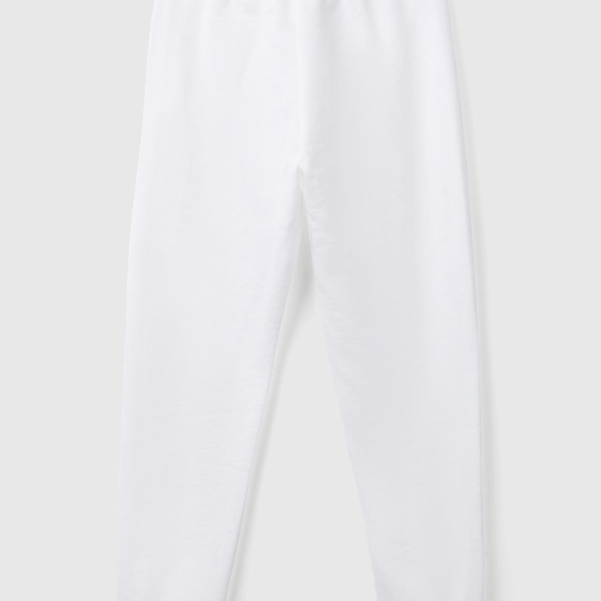 Kız Çocuk Beyaz Benetton Logolu Eşofman Altı