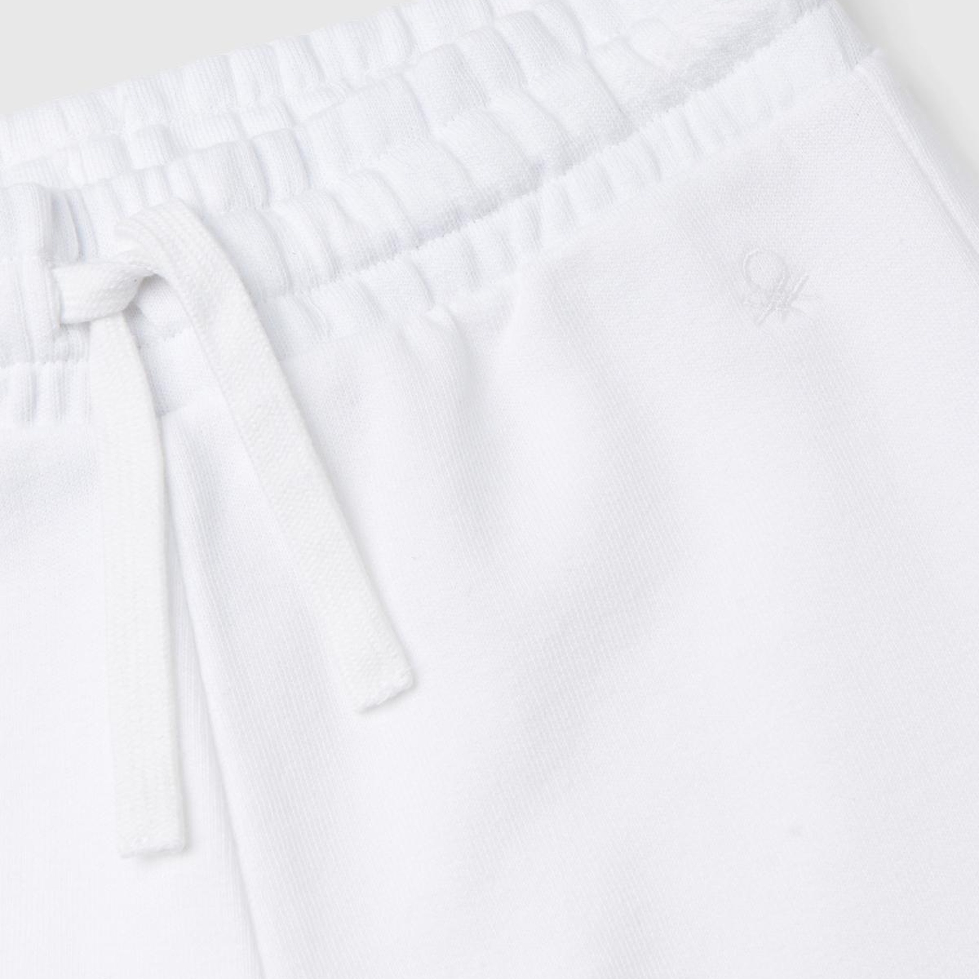 Kız Çocuk Beyaz Benetton Logolu Eşofman Altı