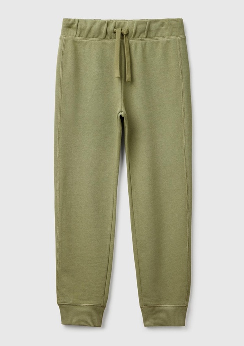  Erkek Çocuk Haki Arka Cebi Logolu Eşofman Altı