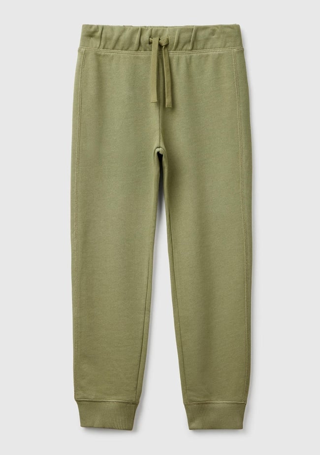  Erkek Çocuk Haki Arka Cebi Logolu Eşofman Altı