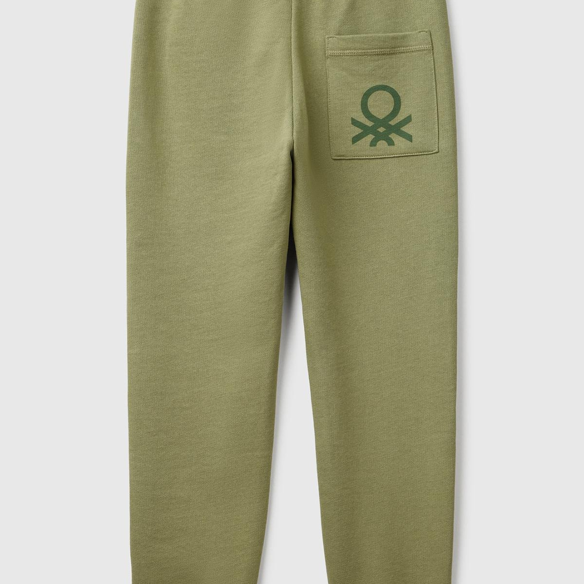 Erkek Çocuk Haki Arka Cebi Logolu Eşofman Altı