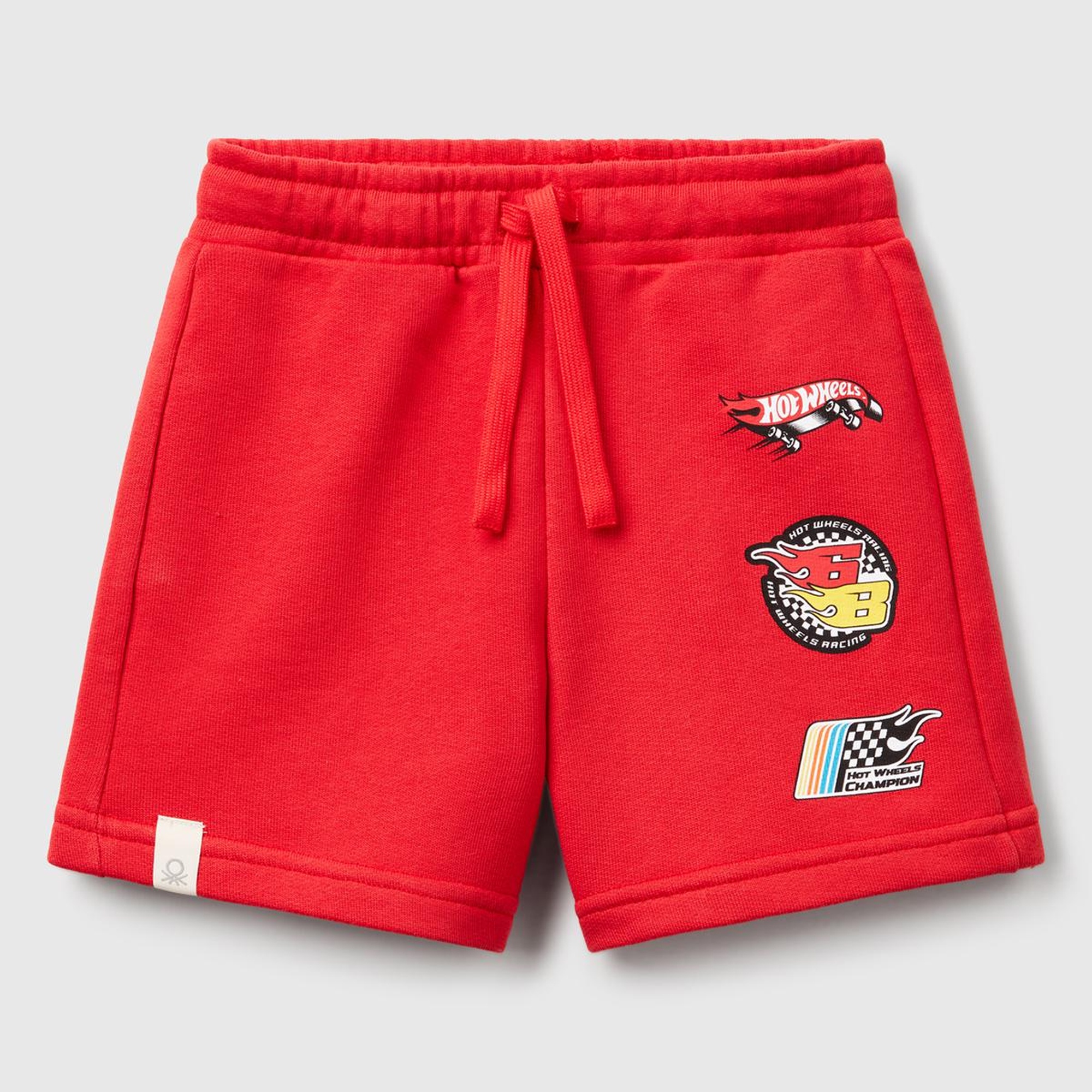Erkek Çocuk Kırmızı Hot Wheels Baskılı Etiket Logolu Şort