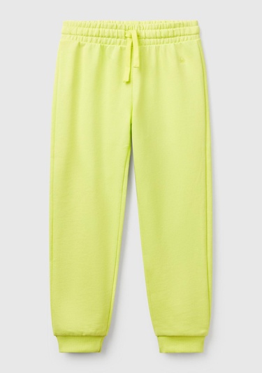  Kız Çocuk Sarı Benetton Logolu Eşofman Altı