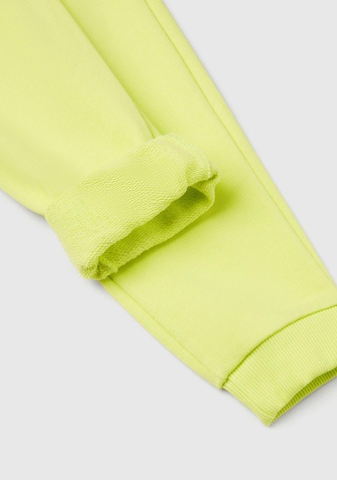  Kız Çocuk Sarı Benetton Logolu Eşofman Altı