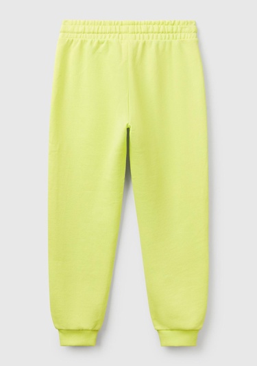  Kız Çocuk Sarı Benetton Logolu Eşofman Altı