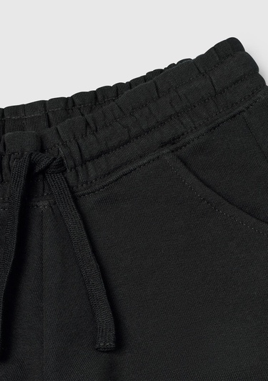  Kız Çocuk Siyah Logolu Sweat Şort