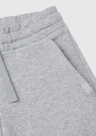  Erkek Çocuk Gri Melanj Logolu Sweat Şort