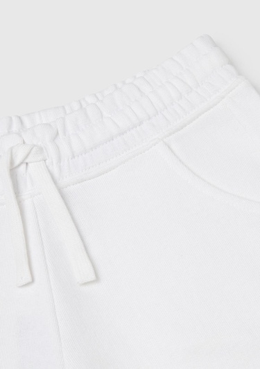  Kız Çocuk Beyaz Logolu Sweat Şort