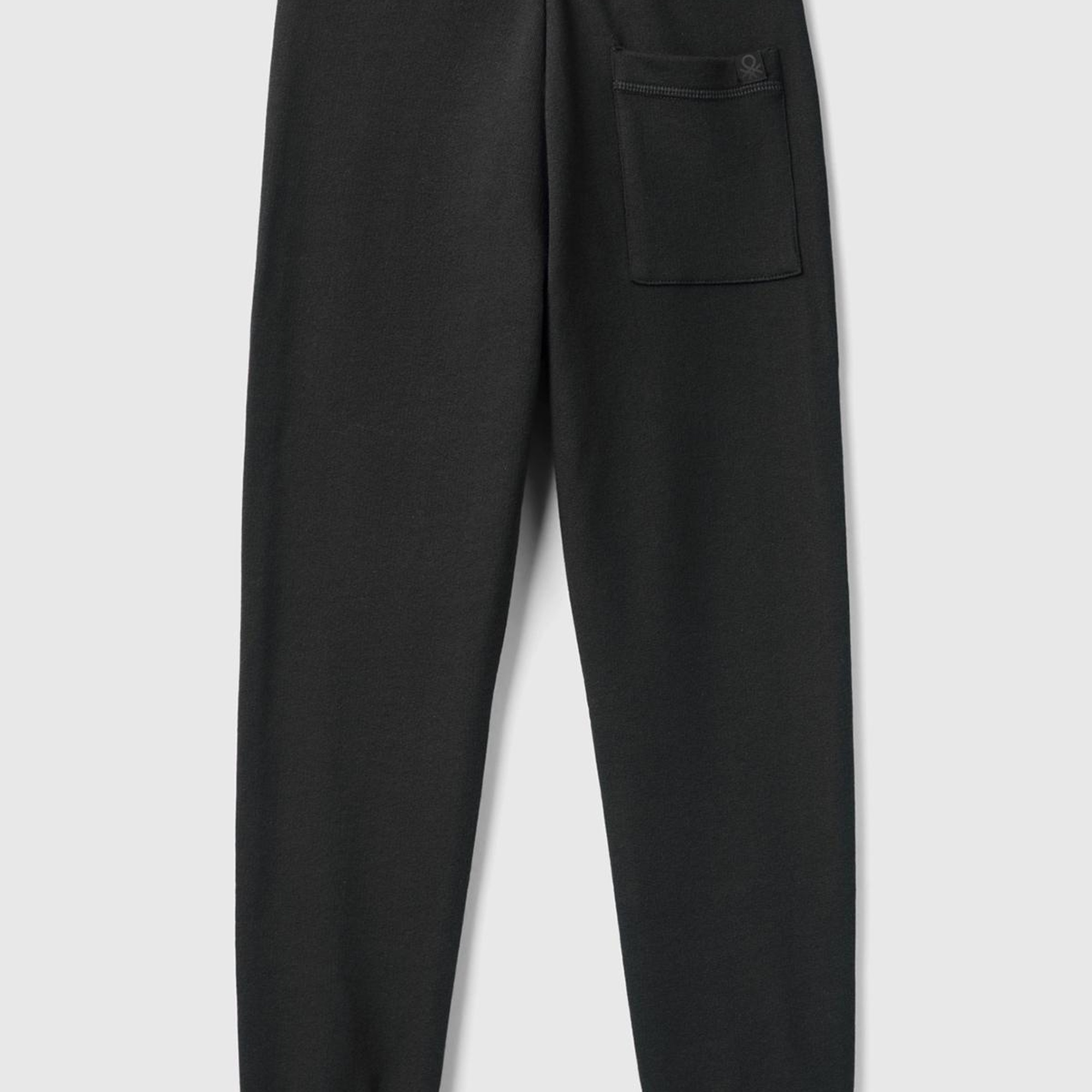 Erkek Çocuk Siyah Arka Cebi Etiket Logolu Eşofman Altı