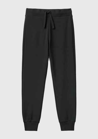  Erkek Çocuk Siyah Arka Cebi Etiket Logolu Eşofman Altı