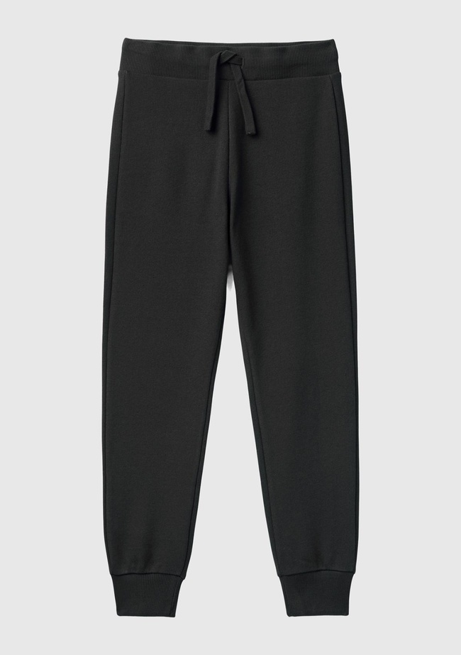  Erkek Çocuk Siyah Arka Cebi Etiket Logolu Eşofman Altı