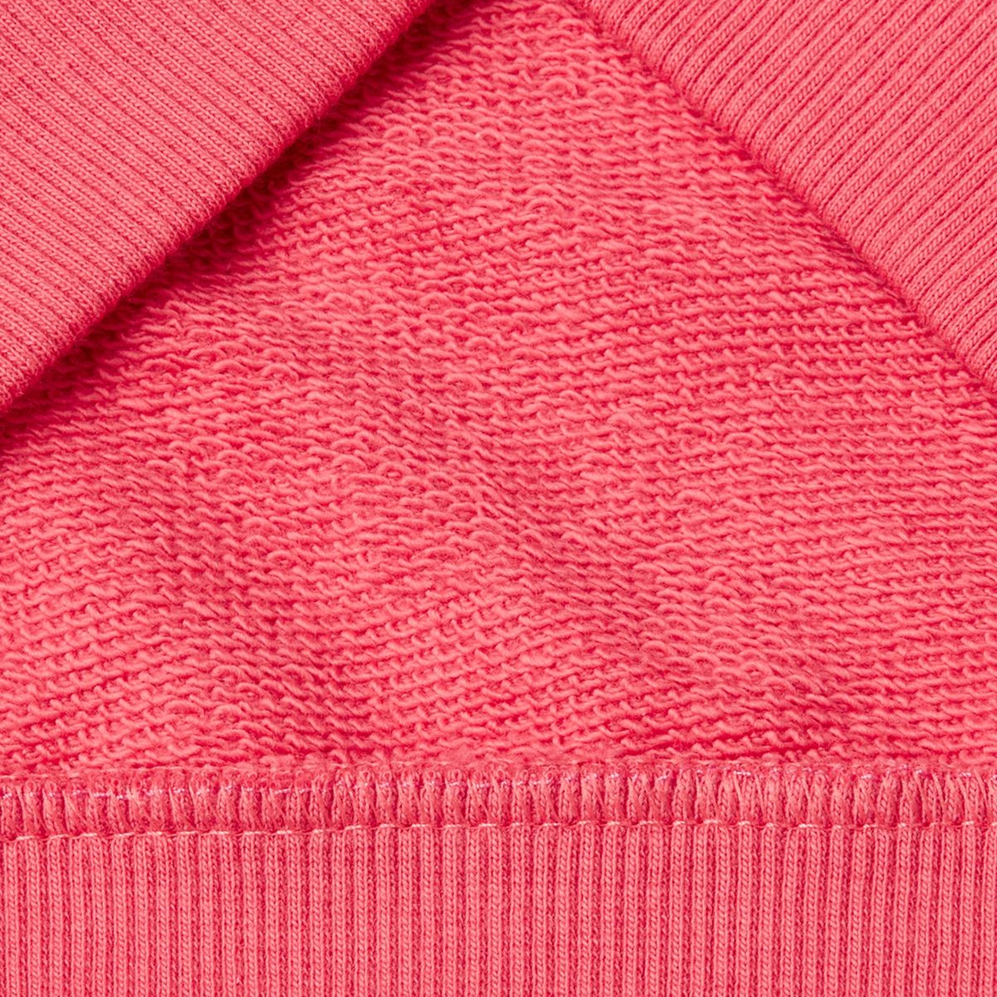 Kız Çocuk Fuşya Simli Benetton Logo Baskılı Bisiklet Yaka Sweatshirt