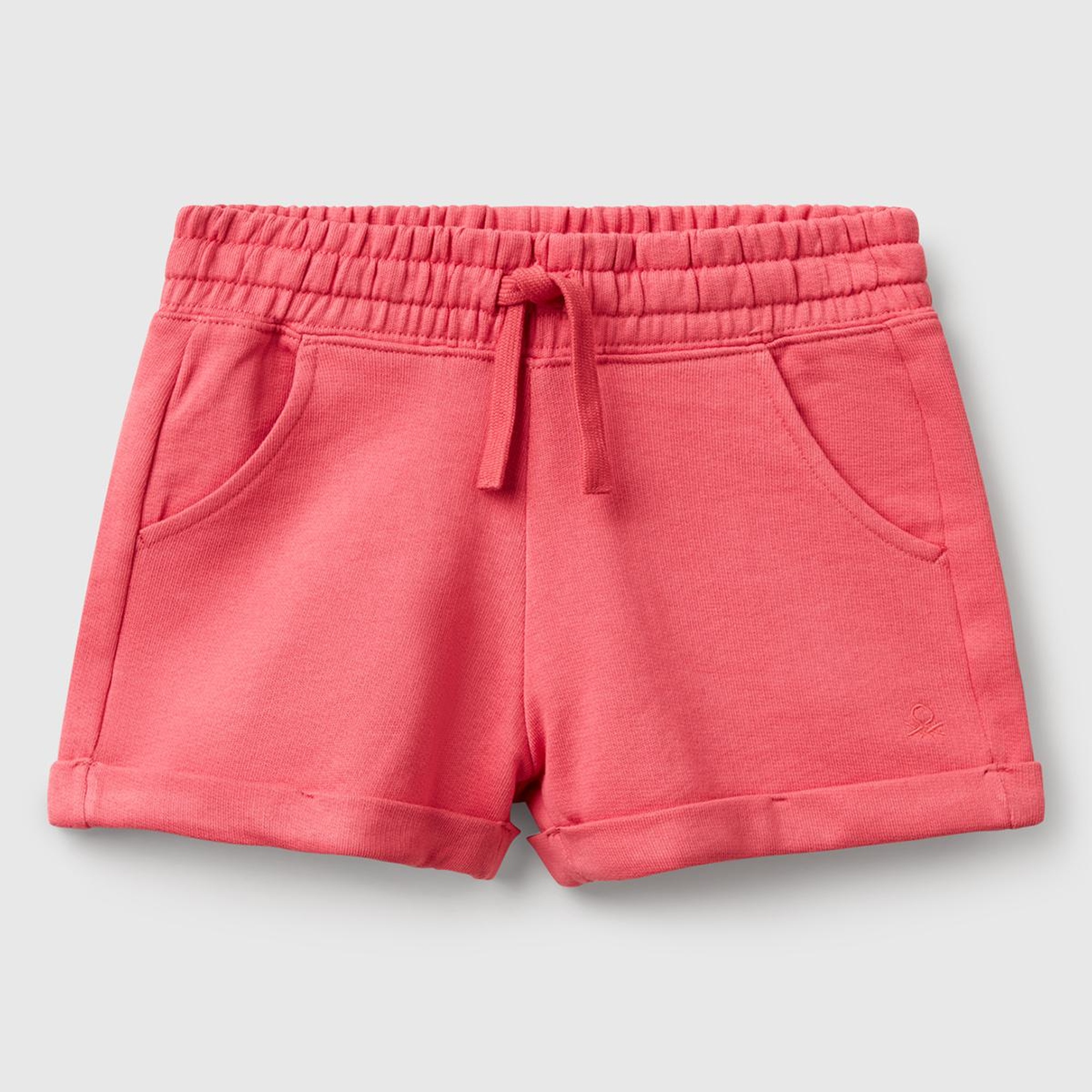 Kız Çocuk Fuşya Logolu Sweat Şort