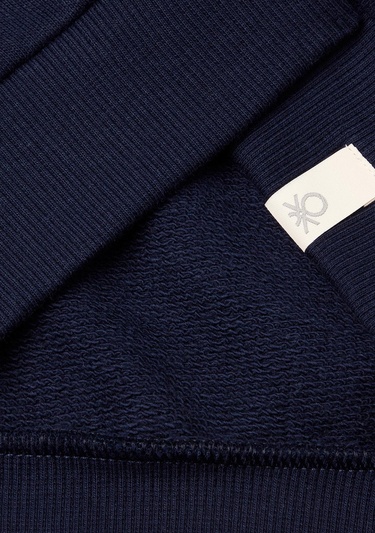  Erkek Çocuk Lacivert Hot Wheels Baskılı Logo Etiketli Bisiklet Yaka Sweatshirt