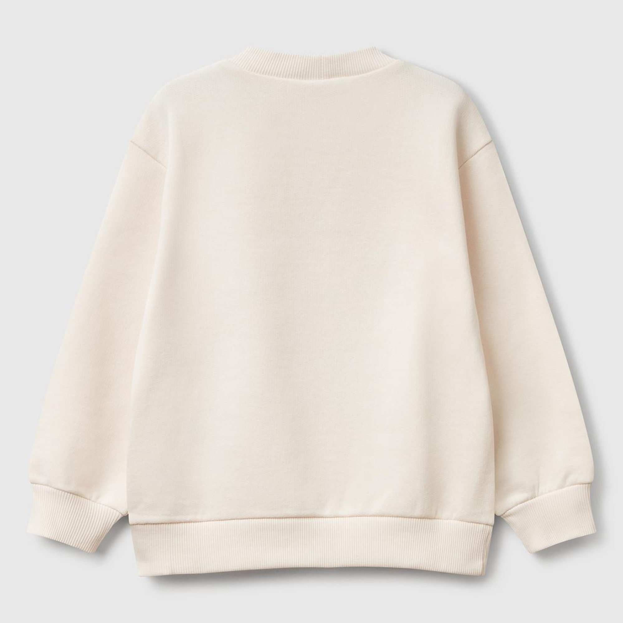 Erkek Çocuk Ekru Hot Wheels Baskılı Logo Etiketli Bisiklet Yaka Sweatshirt