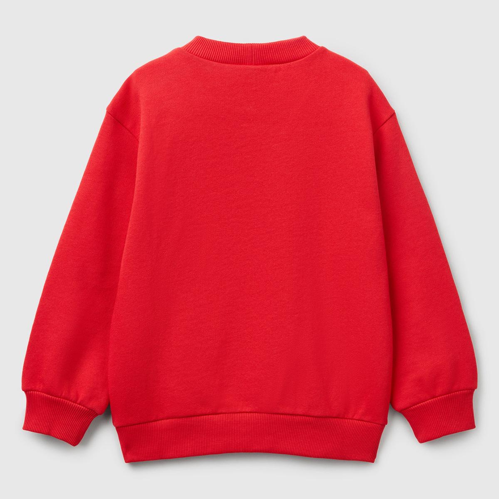 Erkek Çocuk Kırmızı Hot Wheels Baskılı Logo Etiketli Bisiklet Yaka Sweatshirt