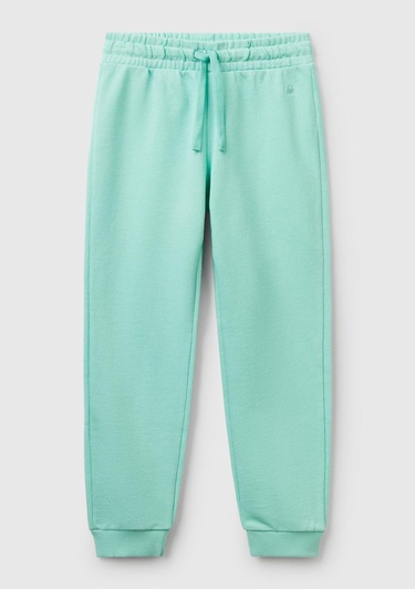  Kız Çocuk Su Yeşili Benetton Logolu Eşofman Altı