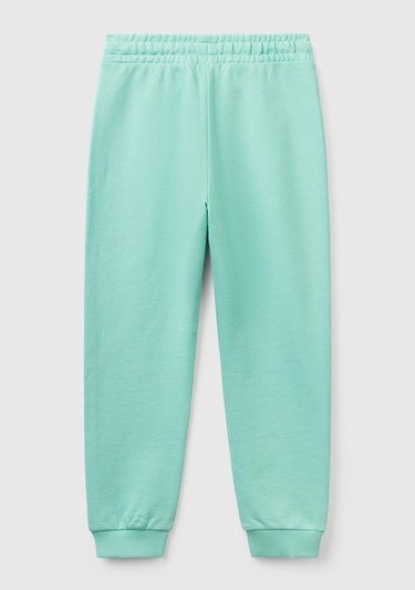  Kız Çocuk Su Yeşili Benetton Logolu Eşofman Altı