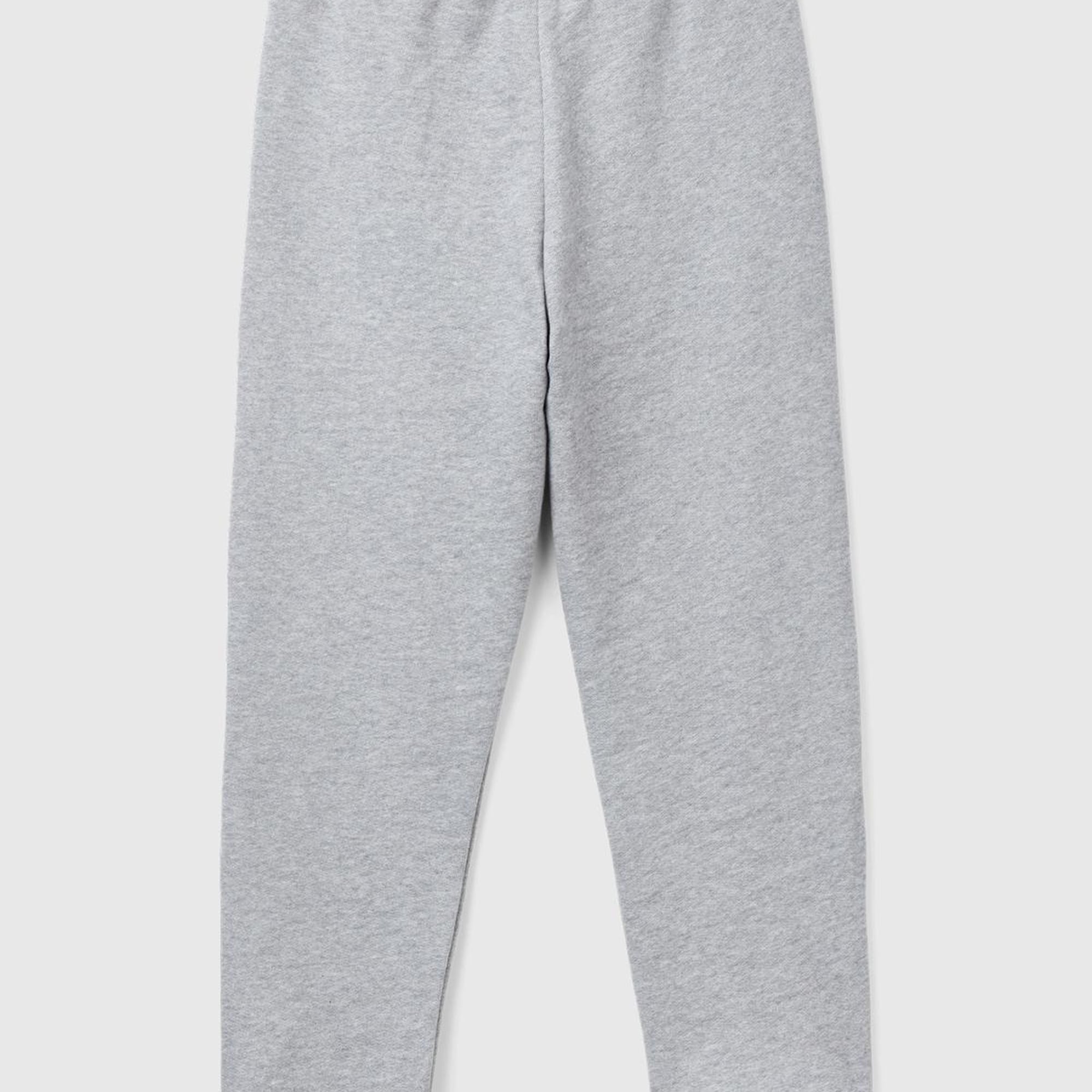 Kız Çocuk Gri Melanj Benetton Logolu Eşofman Altı