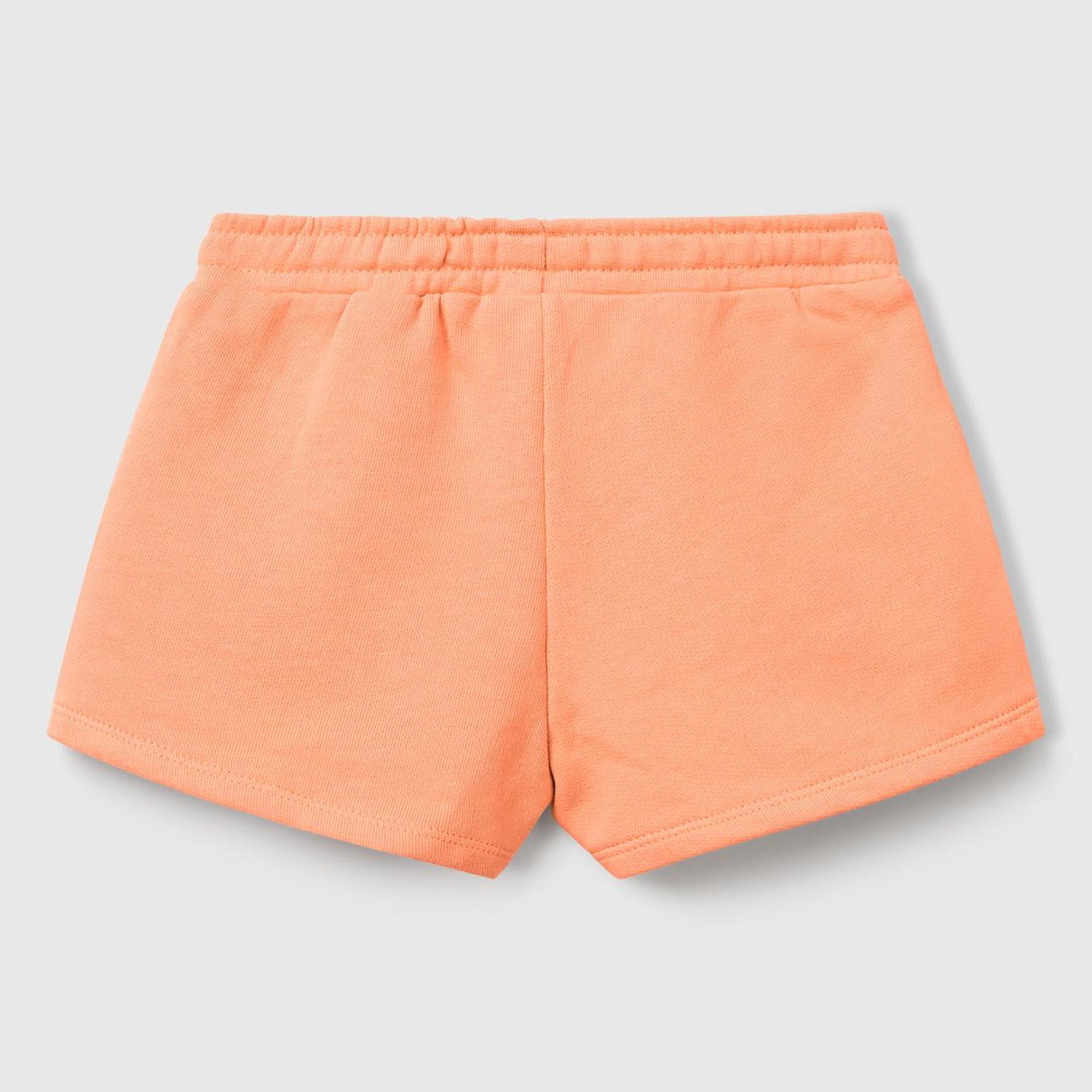 Kız Çocuk Yavruağzı Benetton Logo İşlemeli Beli İpli Şort