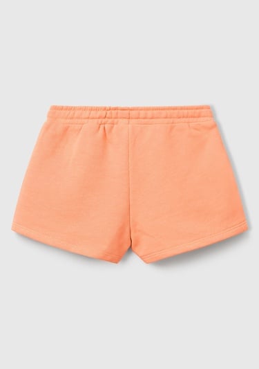  Kız Çocuk Yavruağzı Benetton Logo İşlemeli Beli İpli Şort