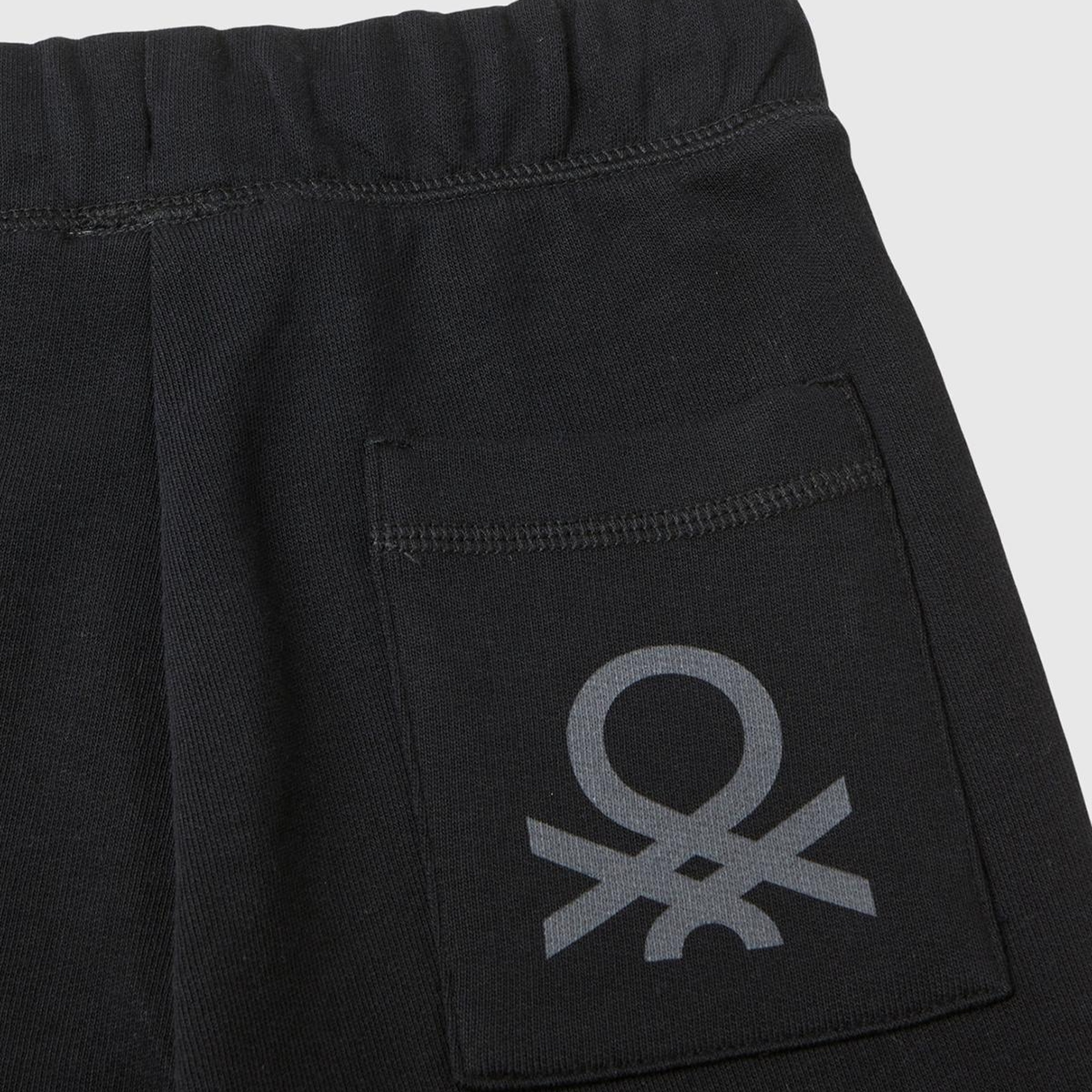 Erkek Çocuk Siyah Arka Cebi Logolu Eşofman Altı